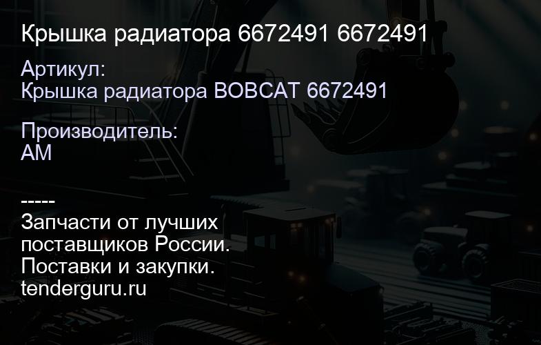 Крышка радиатора 6672491 6672491 | купить запчасти